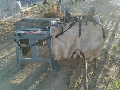 Vintage Horse pack Saddle, With Panniards ,Tack, Horse Gear, Hunting Gear