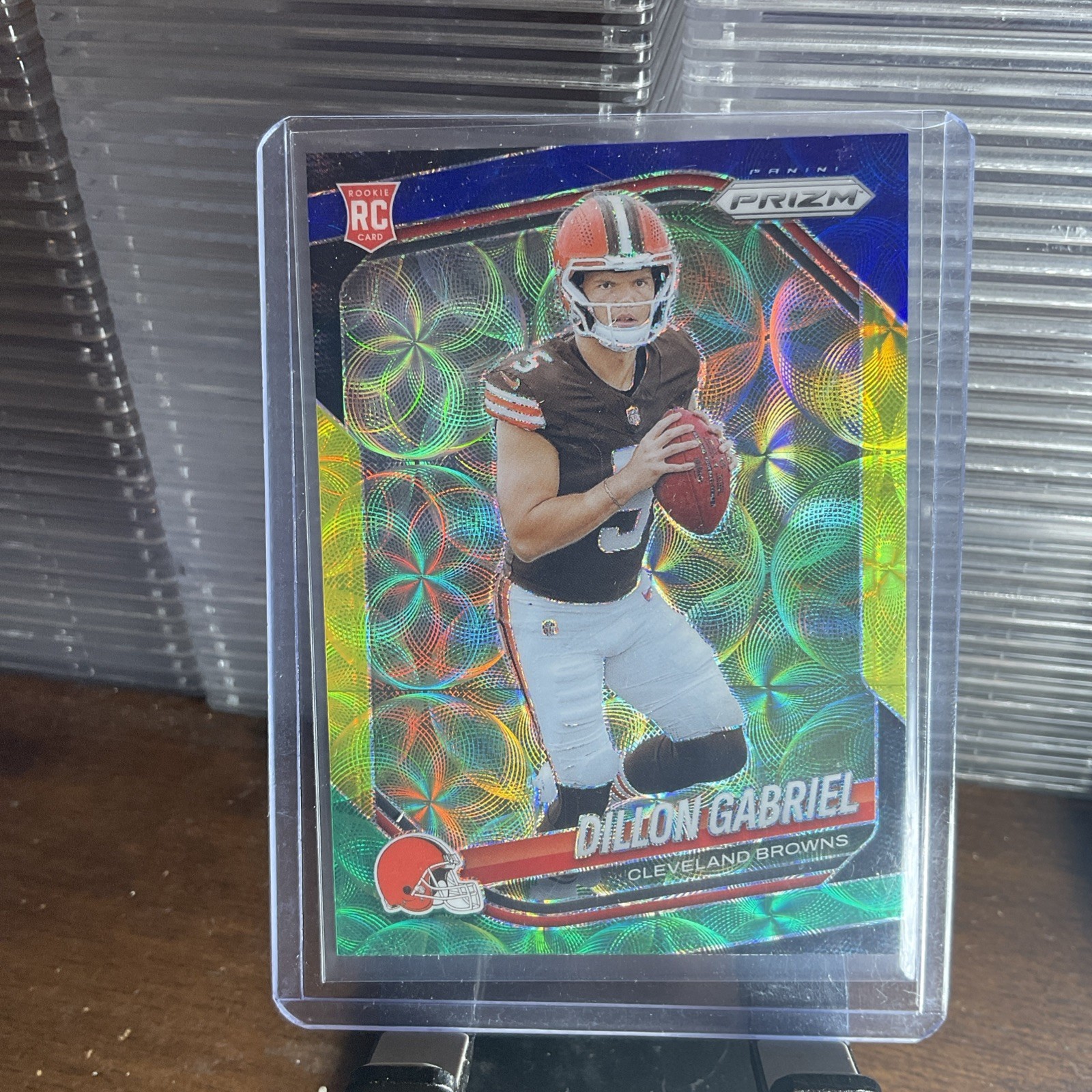 2025 Prizm Choice Blue Yellow Green Scope Rookie Dillon Gabriel #372 Browns
