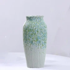 Ceramic Flower Vase, 9.8 inch Tall Decorative Farmhouse Rustic Vase, Flower V...
