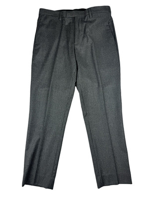 Banana Republic Wool Dress Pants Trousers Striped Dark Grey Size 30 W | 30 L
