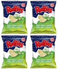 Ruffles Sour Cream 'n Onion Flavored Potato Chips, 200g 4 Pack 