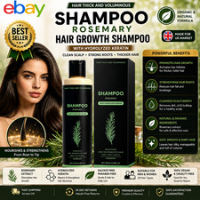 Tgideas Organic Rosemary Hair Growth Shampoo for Women and Men-Natural Thick UK