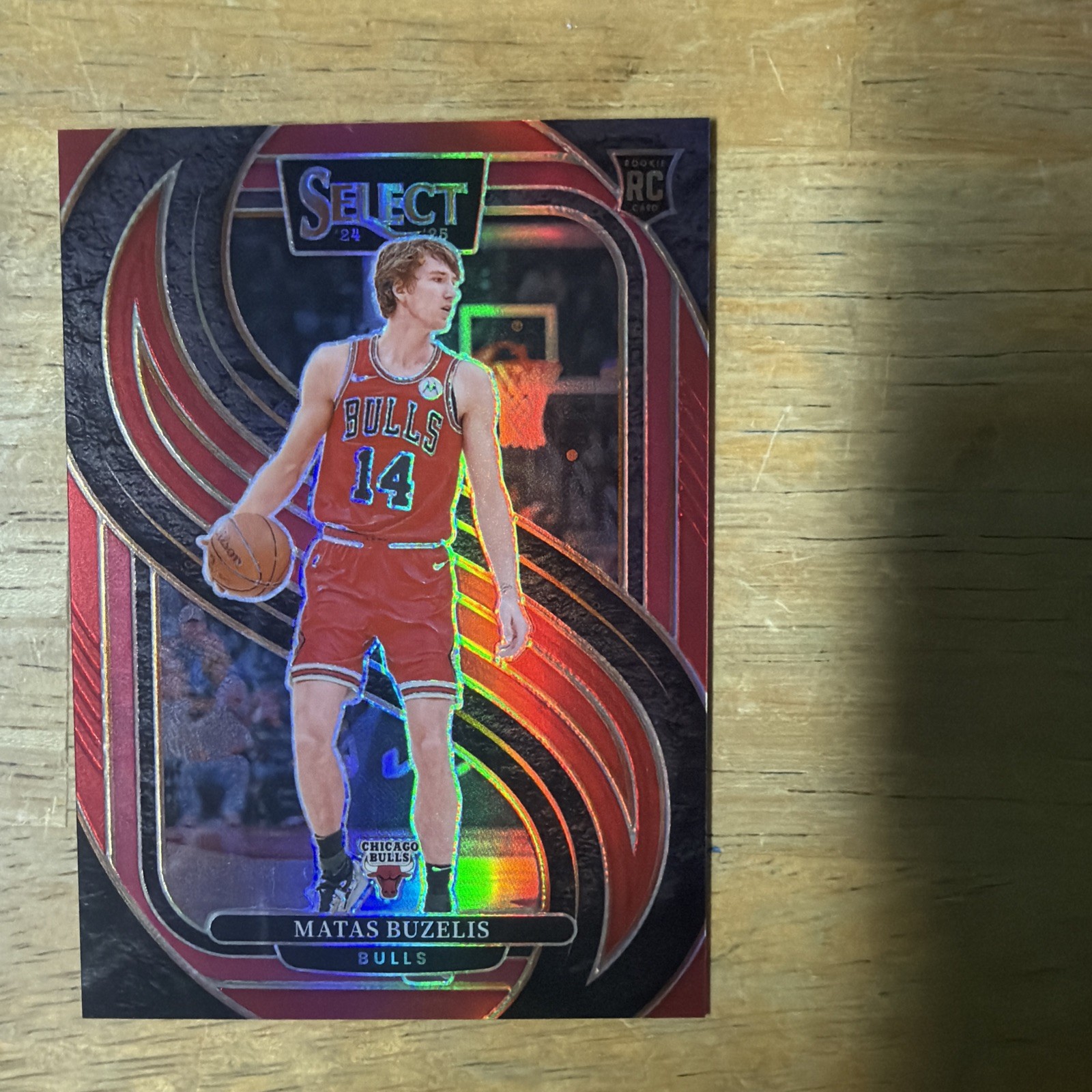 2024-25 Panini Select Premier Level Matas Buzelis Red Prizm /199 RC Color Match