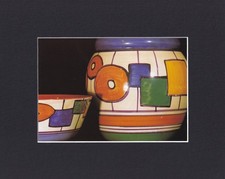 8X10" Matted Picture Print Ceramic Art, by Clarice Cliff: Pop Design