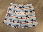 Weekender Men's Swim Trunks Palm Tree Print Drawstring Size L Blue Orange White — photo 2