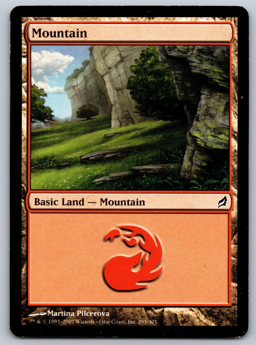 Mountain (295) 295 Land Lorwyn Magic: The Gathering Lightly Played