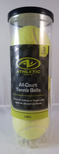Athletic Works Pressurized Tennis Balls, 3-Pack, All Court Surface Use, New