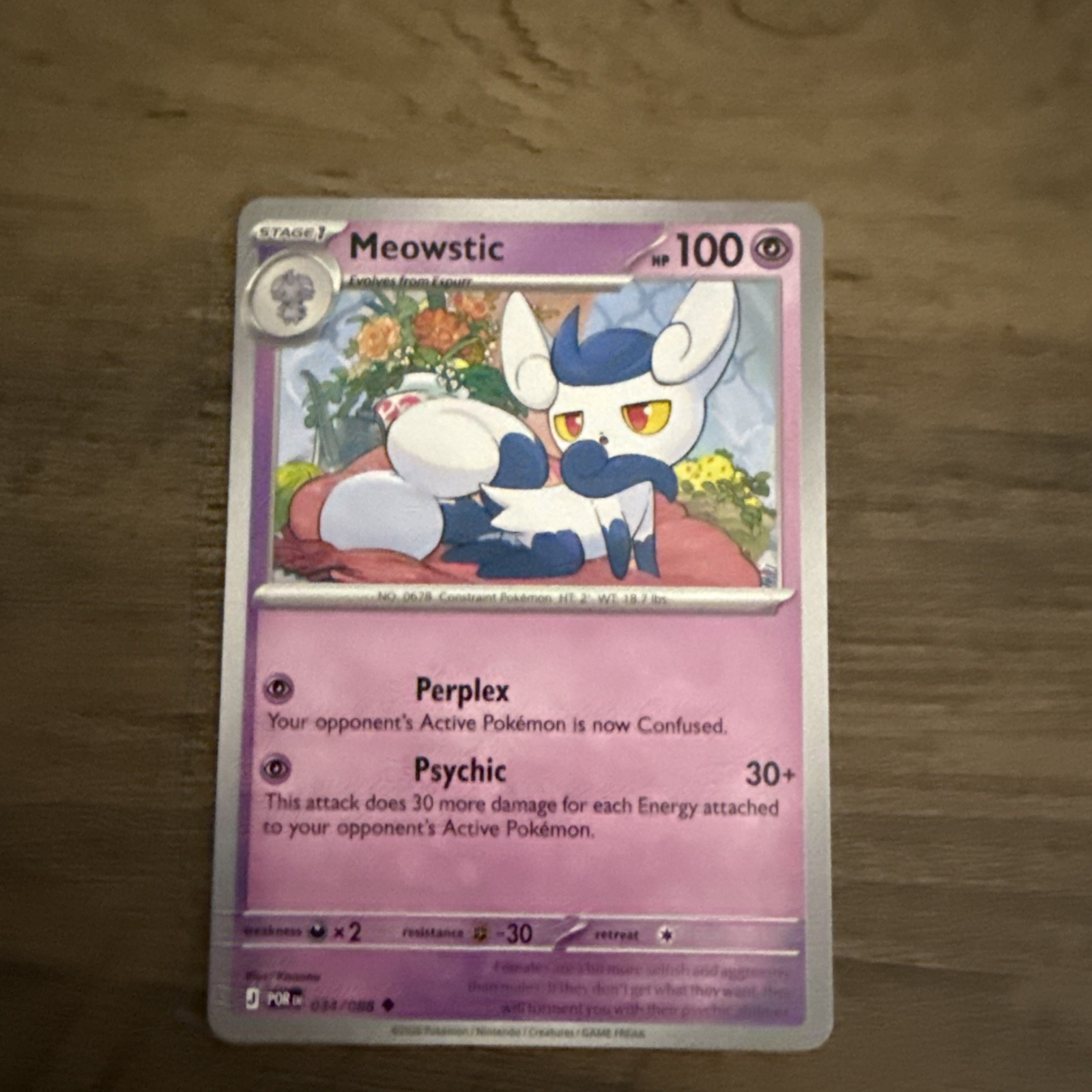 Meowstic - Perfect Order 034/088 - Uncommon - NM - Pokémon