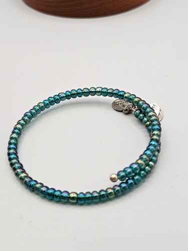 Alex & Ani Highwire Vintage 66 Smaragd Wickel Silber Bettelarmband ✨️