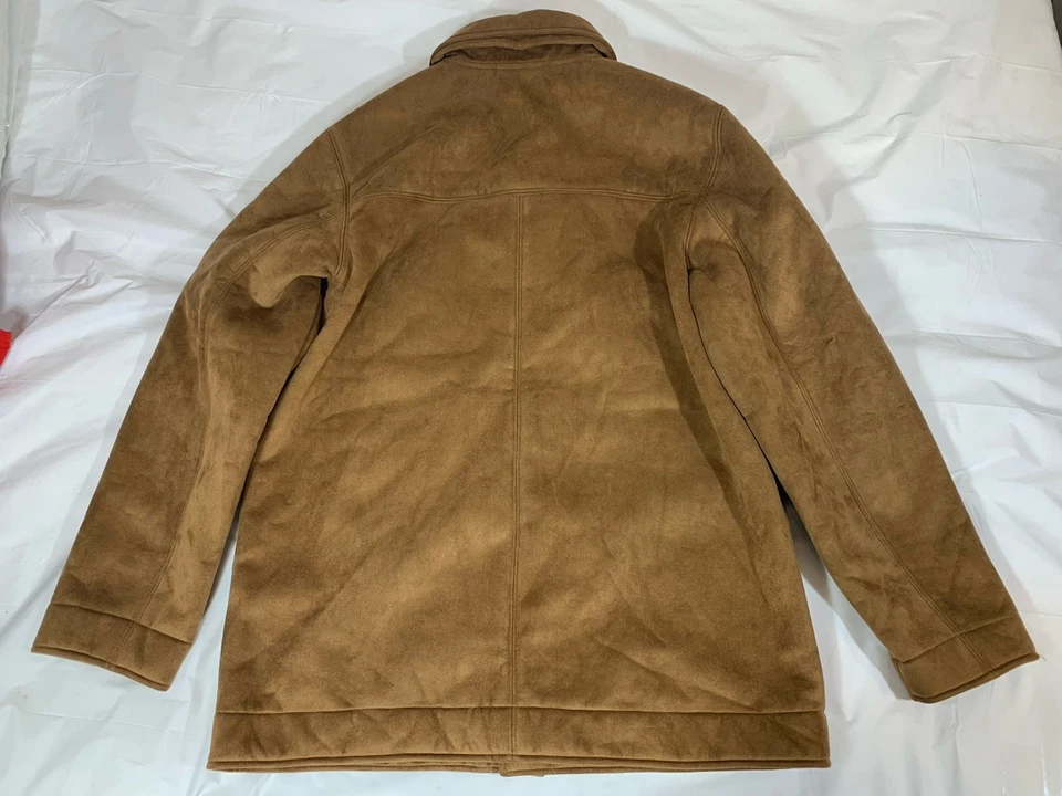 Chaqueta De Colección LL Bean Para Hombres L Marrón Imitación Gamuza Forrada Sherpa Informal Granero Tareas Senderismo Foto 2 de 4
