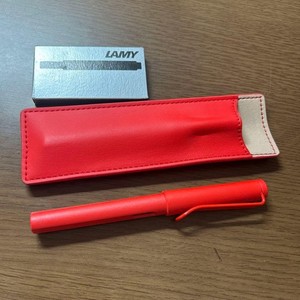 LAMY Orange Fountain Pen with Case