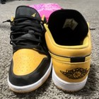 Jordan Air Jordan 1 Low unisex adult shoes/Yellow Leather Low Top Sz 11 — photo 5