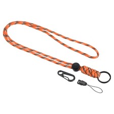 20" Paracord Lanyard Neck Keyring Cord Strap Badge Holder Camouflage Orange
