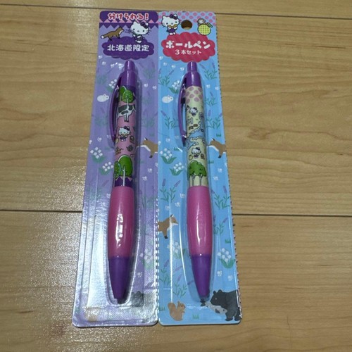 Hello Kitty Sanrio Ballpoint Pen Set Of 2 Japanese Mascot Goods USED K