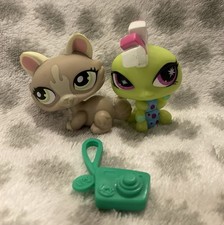 Littlest Pet Shop Lps - Lot Of 2 And Accessory - Cat Caterpillar