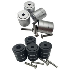 Aluminum PC Chassis Amplifier Feet Shock Absorbing Amplifier Pad Heat