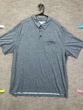Duluth Trading Polo Shirt Mens XL Gray Relaxed Fit Golf Performance Chest Pocket