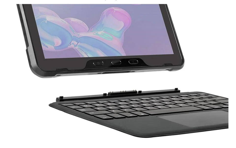Магнитная клавиатура Samsung Tab Active4 Pro прочная тонкая матовая черная GP-JKT636TGBBW - Изображение 3 из 4