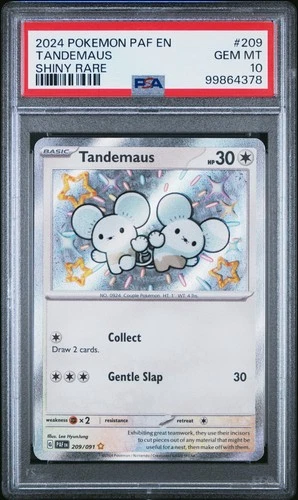 2024 POKEMON PAF EN-PALDEAN FATES SHINY RARE #209 TANDEMAUS PSA 10