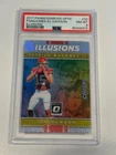 2017 PANINI DONRUSS OPTIC ILLUSIONS #20 LEN DAWSON PATRICK MAHOMES II RC PSA 8