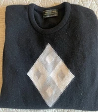 LYLE & SCOTT  THE OLD COURSE ST ANDREWS Angora Sweater in Black (Multi) Size M