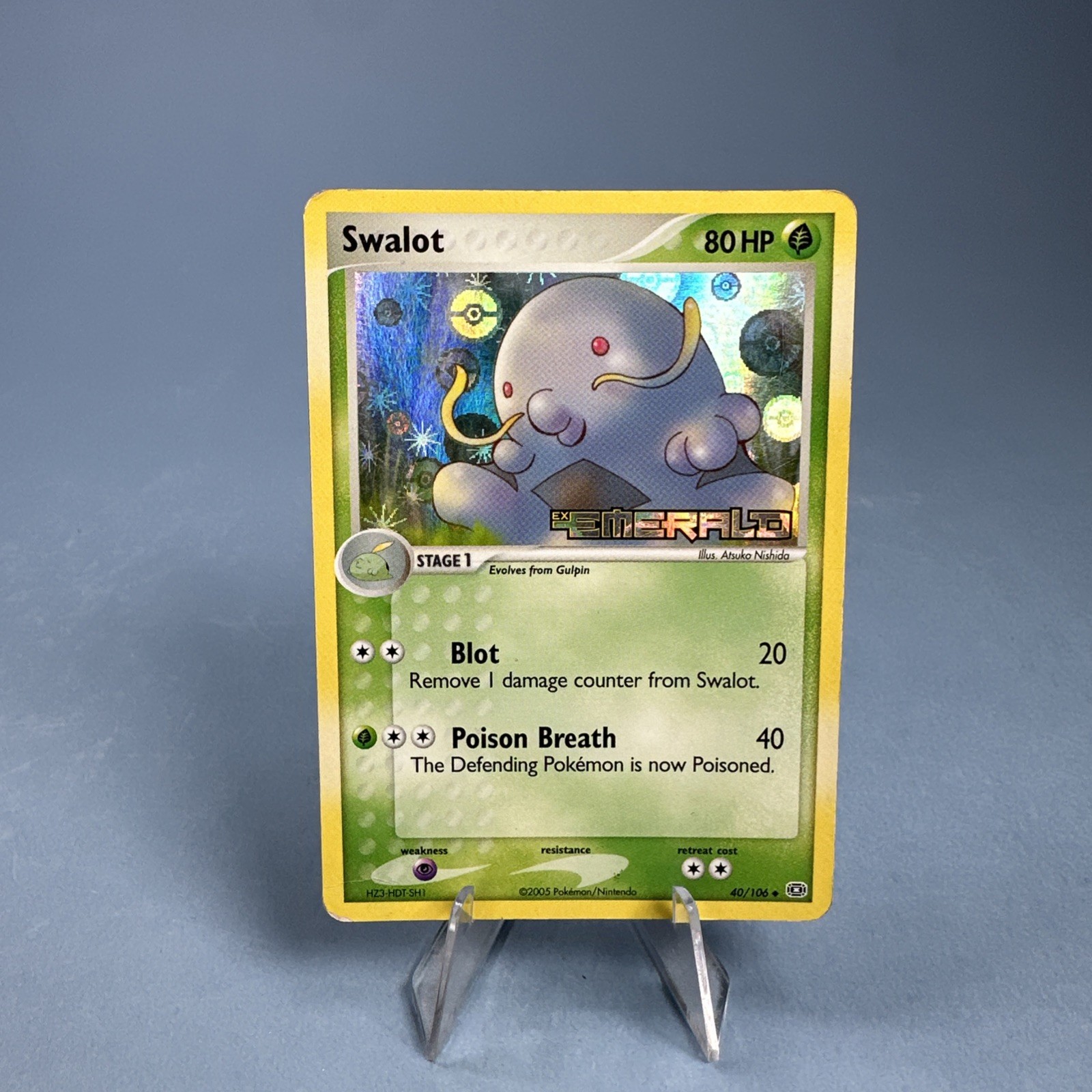 Pokemon Card - Swalot Emerald 40/106 Uncommon Reverse Holo Stamped MP