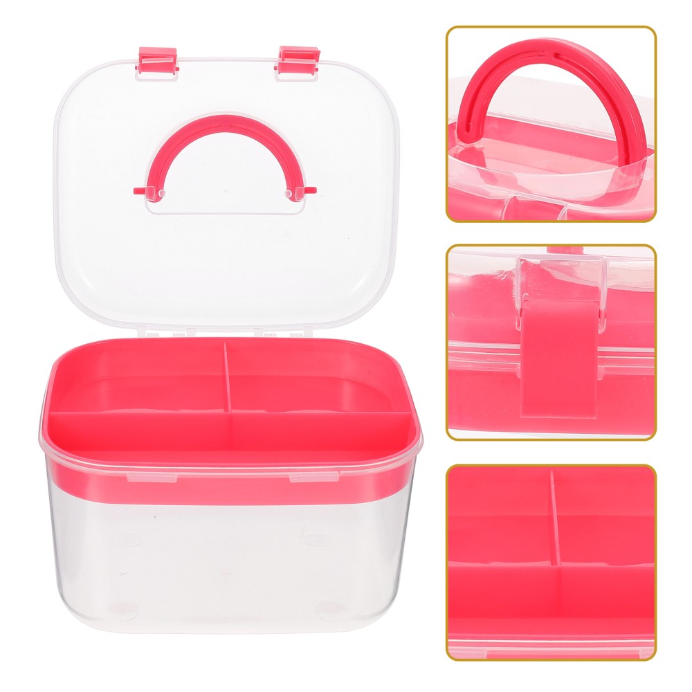 Double Storage Box Multipurpose Plastic Office Medicine Organizer for Cabinet