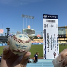 2026 Los Angeles Dodgers Opening Day Souvenir Ticket and MLB Official Baseball