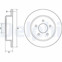 2X Bremsscheibe Delphi BG3739 FüR Cherokee Jeep Chrysler Kj Kk Dodge Voyager 2 3