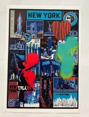 DEATH NYC ltd ed Hand Signed Street Art print 45x32cm, New York City