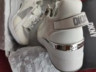 DKNY 5 Pali Lace Up Wedge Sneakers White Silver NIB — photo 7