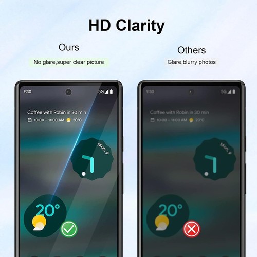 Screen Protector For Google Pixel 9A 9 Pro XL 8A 8 7A 6A 7 6 Pro Tempered Glass - Picture 12 of 12