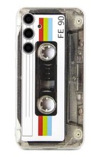 Case for Galaxy S23 FE TPU Soft Bumper with Reinforced Corners Retro Cassette Ta