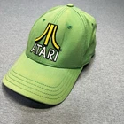 Official Atari Green Baseball Cap Retro Video Game Logo Hat Flex Hat Vintage