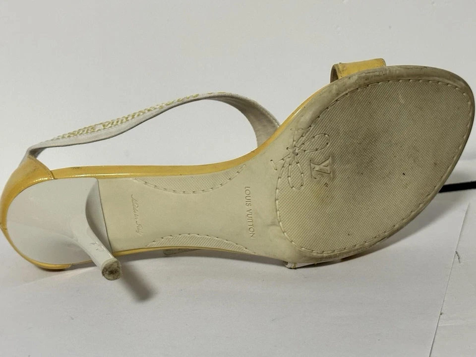 Sandalias LOUIS VUITTON Tacón Monograma Cuero Talla 8 US MUJER Ligeras USADAS ¡Oferta COMPRA! Foto 3 de 4