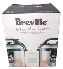 Breville BPR600XL The Fast Slow Pressure Cooker Steamer Stainless Steel 1100W