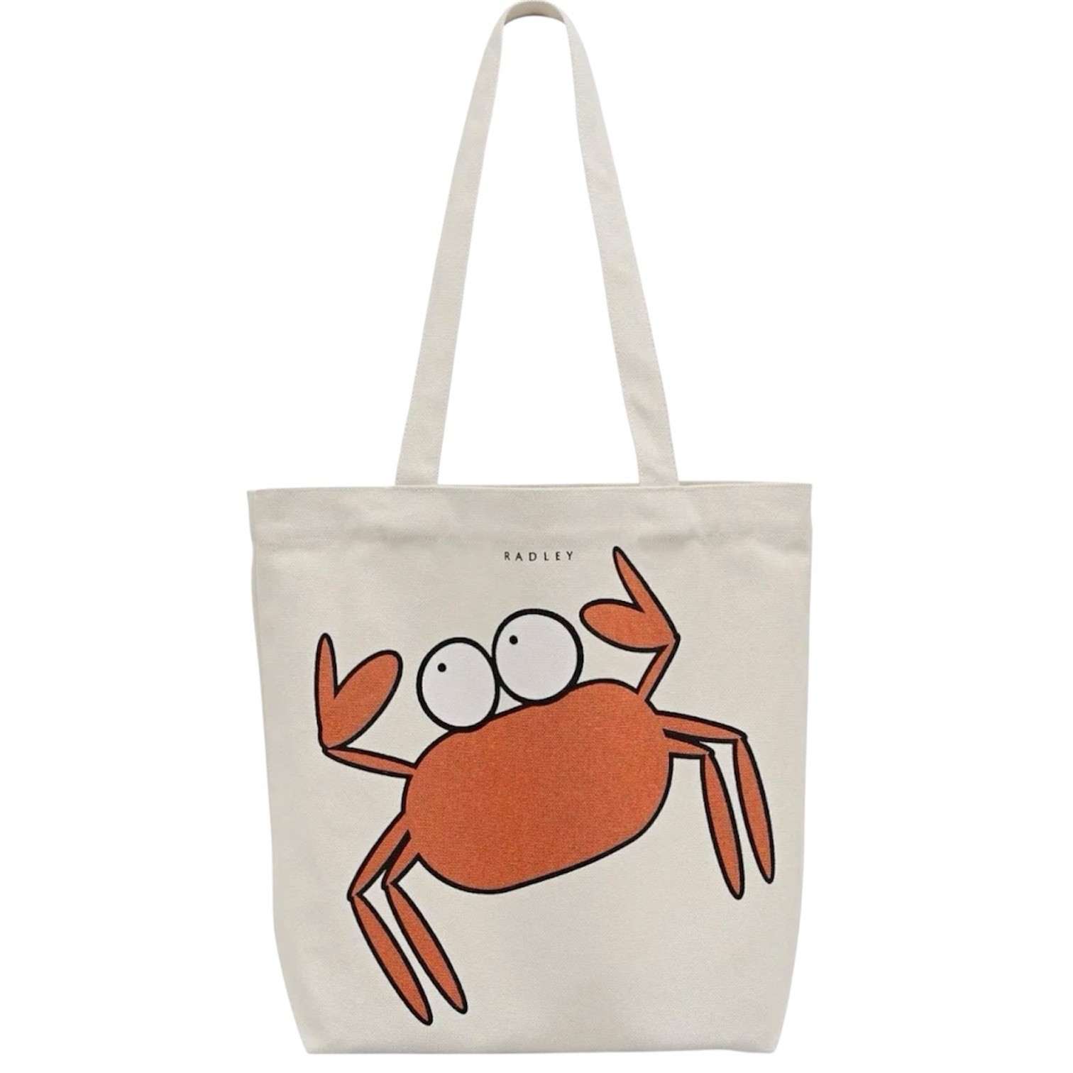 RADLEY Bag Canvas Medium Open Topped Tote Shopper Bag - Radley Clawde Crab - New