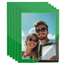 5 Pcs Magnetic Sign Holder, 5" x 7" Self-Adhesive Signs Holder, Green