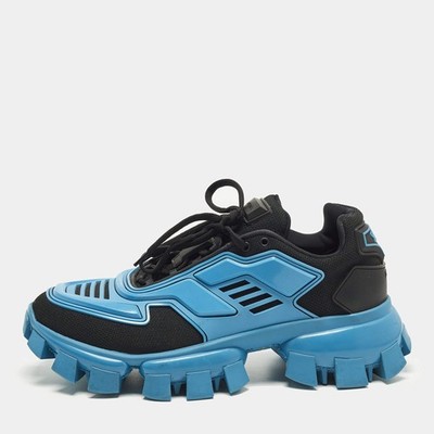 Prada Cloudbust Thunder Size 42.5 Black Knit Fabric and Rubber Low Top Sneakers