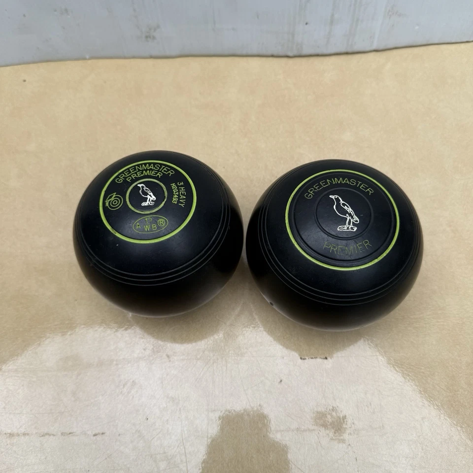 Greenmaster Premier Lawn Bowls Size 3 Heavy Set of Two Only - image 4 of 4