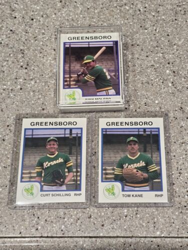 ERROR 1987 Curt Schilling pre Minor League Error rookie Pro Cards Greensboro Set