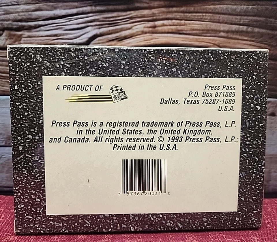 NASCAR 1993 Inaugural Press Pass Preview Racing Card Collection New Sealed - Image 2 of 4