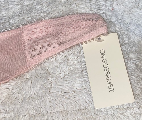 ON GOSSAMER Silk Modal Mesh Sides Blush Pink Thong Panty NEW Womens Sz M 6 - Picture 3 of 4