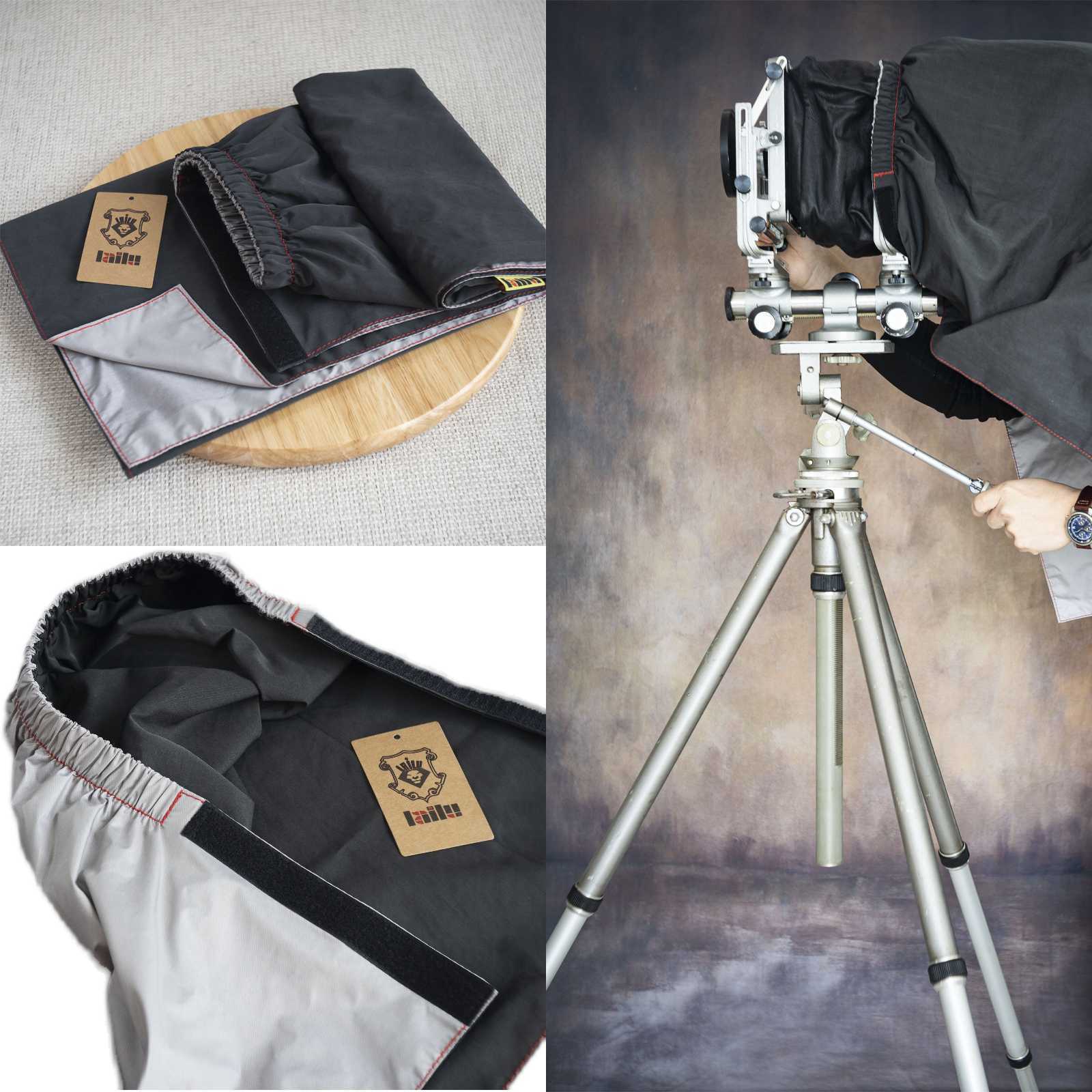 Professional 4x5 Shade Dark Cloth Focusing Hood For Large Format Camera Wrapping
