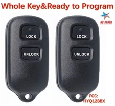 2 For 2003 2004 2005 2006 2007 Toyota Highlander Remote Keyless Entry Key Fob