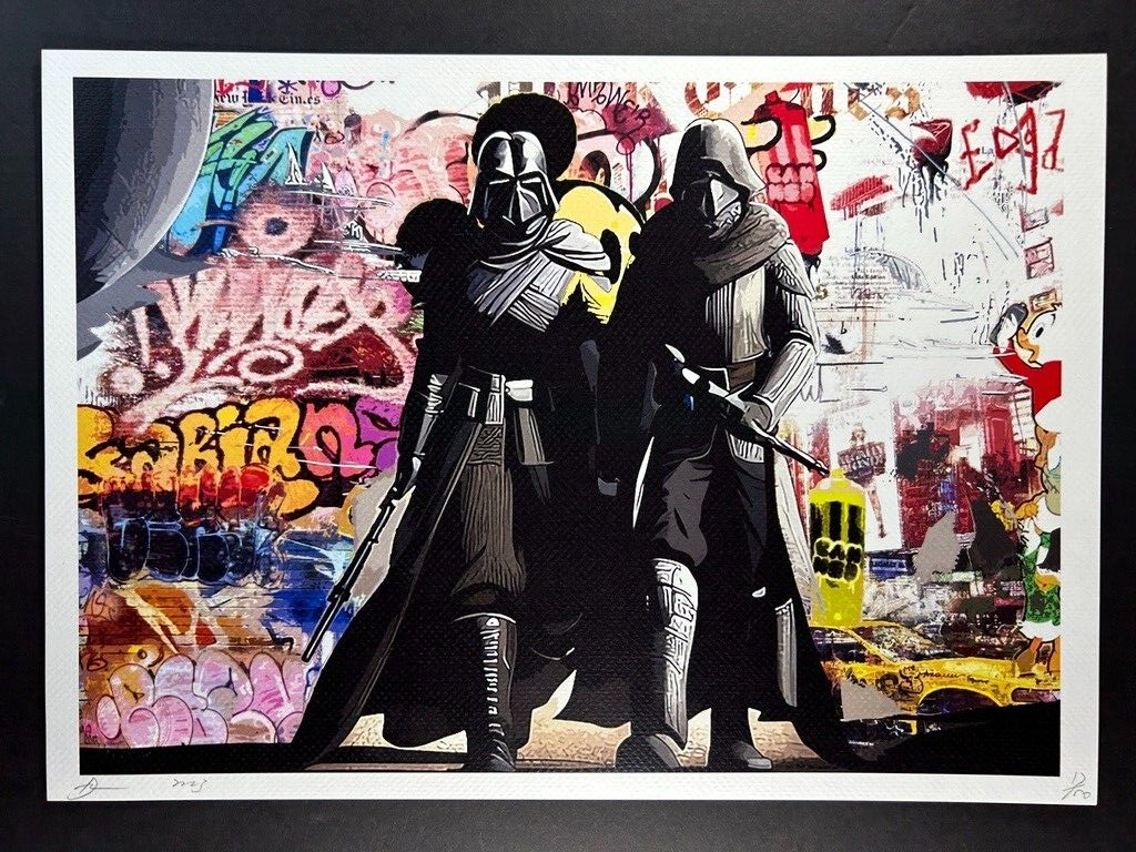 版画 death nyc AZ50 DEATH NYC 45x32cm Ltd Ed Signed Graffiti Pop Art Print, COA