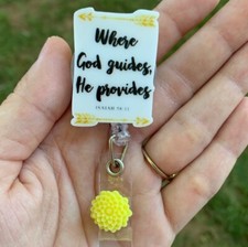 Bible Quote Verse Christian Retractable Badge Holder Reel ID Lanyard/Nurse Reel