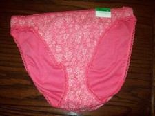 NWT CHARTER CLUB 100 COTTON BIKINI PANTIES RETRO CORAL 100150453 M