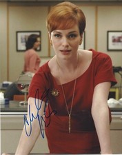 SEXY ACTRESS CHRISTINA HENDRICKS SIGNED MAD MEN 8x10 PHOTO A W/COA JOAN HOLLOWAY