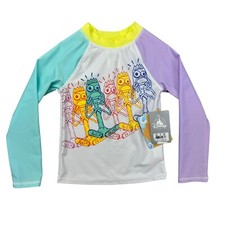 Disney Toy Story 4 Rash Guard Kids 4 Forky Long Sleeve Swim Shirt UPF 50 NWT